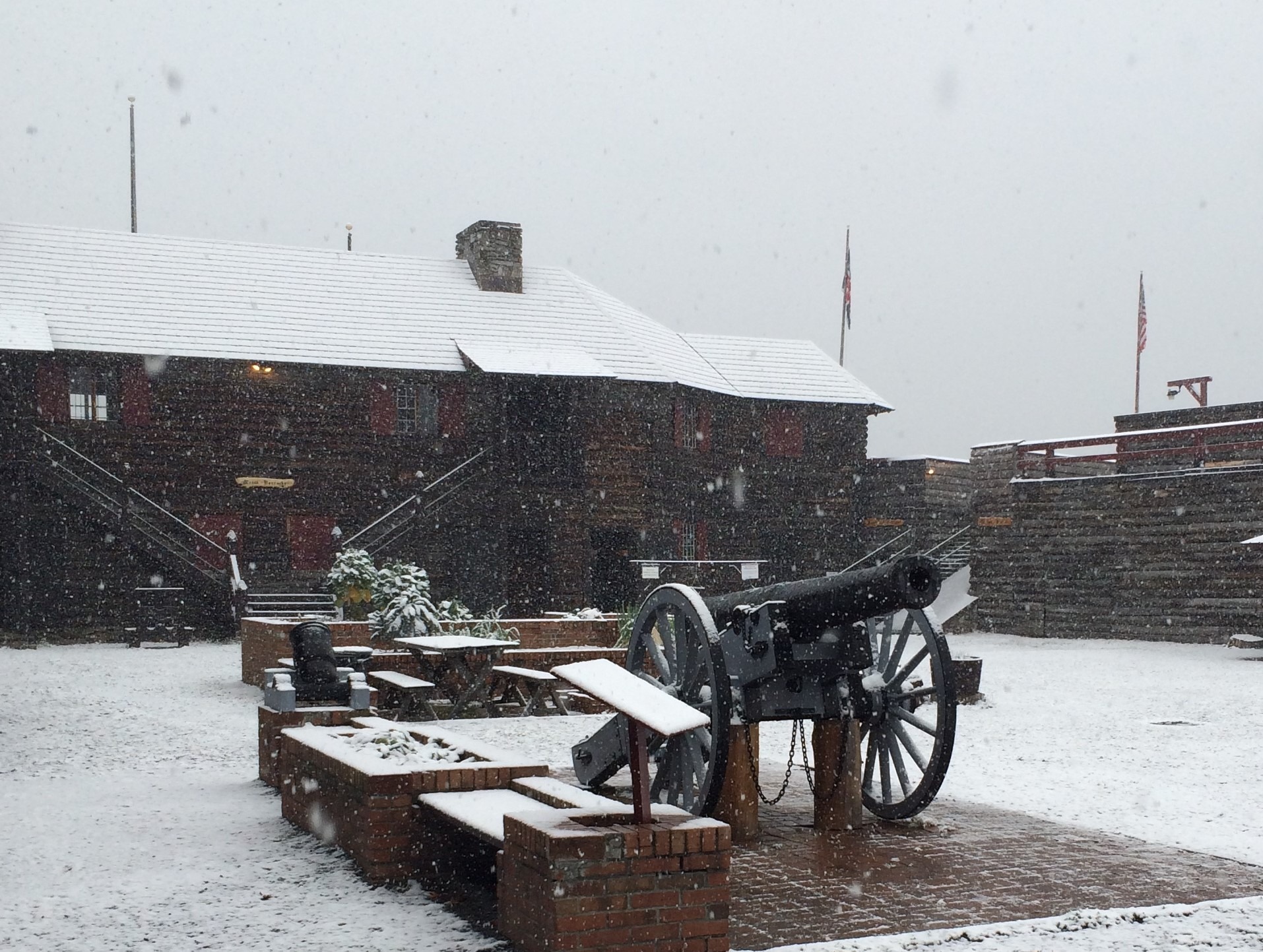 cannon in snow