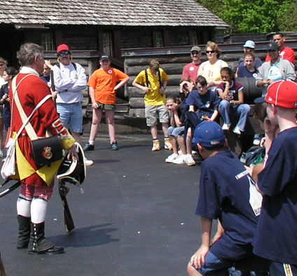 School group during tour of Fort William Henry